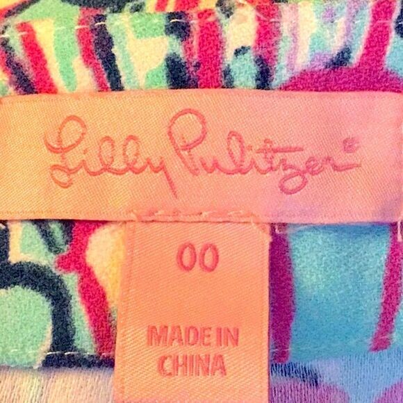 Lilly Pulitzer Oh Shello Colorful 2 Piece Shell Print Scalloped Hem Crop Set - Picture 14 of 15